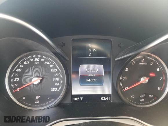 2017 Mercedes-Benz C 300 with VIN WDDWJ4KB1HF365363, listed as a Copart auction lot 61899515 with 54,801 mi miles and Salvage title. Bid and sale history available at DreamBid. Image 9.