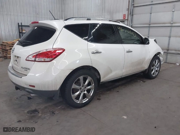 2012 Nissan Murano S with VIN JN8AZ1MW3CW220026, listed as a IAAI auction lot 41673942 with 176,968 mi miles. Bid and sale history available at carsss.com. Image 4.