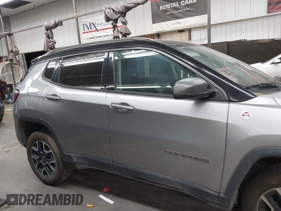 2020 Jeep Compass Trailhawk with VIN 3C4NJDDB7LT203447, listed as a IAAI auction lot 42637452 with 113,896 mi miles and . Bid and sale history available at DreamBid. Image 13.