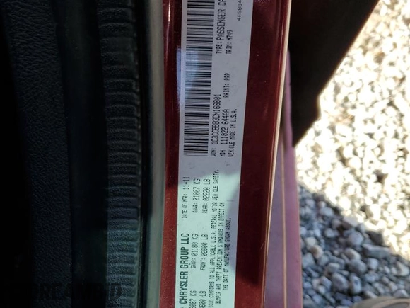 2012 Chrysler 200 Touring with VIN 1C3CCBBB3CN166801, listed as a Copart auction lot 46130995 with 86,045 mi miles and Salvage Title. Bid and sale history available at DreamBid. Image 13.