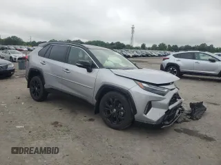 2024 Toyota RAV4 Hybrid XSE with VIN JTME6RFV0RD569013, listed as a Copart auction lot 57239165 with 5,187 mi miles and Salvage title. Bid and sale history available at DreamBid. Image 4.