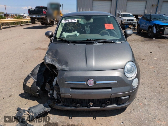 2013 FIAT 500 Pop with VIN 3C3CFFAR8DT539037, listed as a Copart auction lot 59787675 with 108,375 mi miles and Salvage title. Bid and sale history available at DreamBid. Image 5.