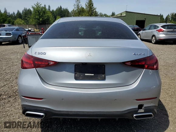 2022 Mercedes-Benz C 300 z VIN W1KAF4HB3NR047063, wystawiony jako Copart lot #57001265 z przebiegiem Nie podano mil oraz Szkoda całkowita • Salvage title. Historia ofert i sprzedaży dostępna na DreamBid. Obrazek 6.