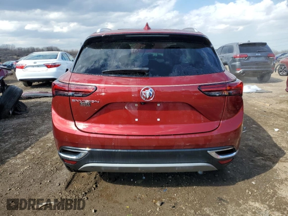 2021 Buick Envision Essence with VIN LRBFZNR40MD098804, listed as a Copart auction lot 50334565 with Not Provided miles and Salvage Title. Bid and sale history available at carsss.com. Image 6.