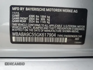 2016 BMW 3 Series 320i with VIN WBA8A9C55GK617904, listed as a Copart auction lot 42219425 with 134,937 mi miles and Salvage Title. Bid and sale history available at carsss.com. Image 13.