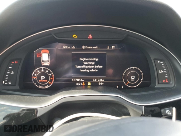2017 Audi Q7 Premium Plus with VIN WA1LAAF74HD033389, listed as a Copart auction lot 55304985 with 107,853 mi miles and Clean Title. Bid and sale history available at DreamBid. Image 9.