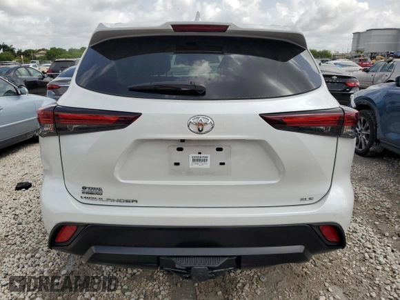 2024 Toyota Highlander LE with VIN 5TDKDRAH6RS534720, listed as a Copart auction lot 59989285 with 12,626 mi miles and Salvage title. Bid and sale history available at DreamBid. Image 6.