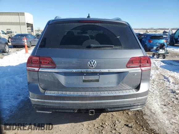 2018 Volkswagen Atlas SE with VIN 1V2FR2CA2JC552663, listed as a Copart auction lot 88244855 with 76,990 mi miles and Salvage title. Bid and sale history available at DreamBid. Image 6.