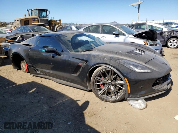 2016 Chevrolet Corvette Z06 3LZ with VIN 1G1YU2D68G5607187, listed as a Copart auction lot 76139184 with 97,218 mi miles and Salvage Title. Bid and sale history available at carsss.com. Image 4.