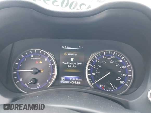 2014 Infiniti Q50 Premium with VIN JN1BV7AP3EM674807, listed as a IAAI auction lot 42003949 with 138,454 mi miles. Bid and sale history available at carsss.com. Image 7.