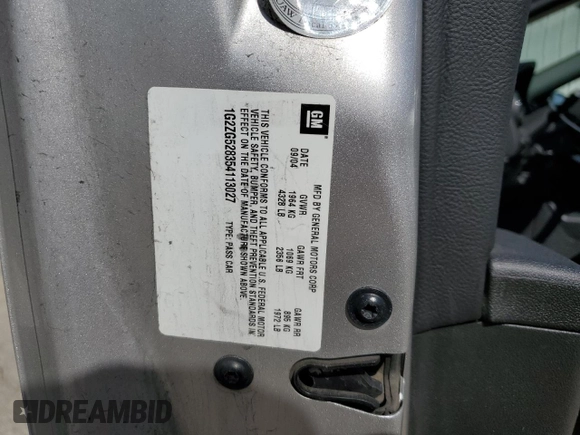 2005 Pontiac G6 with VIN 1G2ZG528354113027, listed as a Copart auction lot 47790465 with 101,958 mi miles and Salvage Title. Bid and sale history available at carsss.com. Image 12.