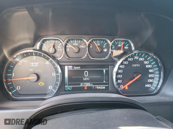 2015 Chevrolet Silverado 1500 LTZ with VIN 3GCUKSEC0FG115566, listed as a Copart auction lot 45462625 with 217,585 mi miles and Salvage Title. Bid and sale history available at carsss.com. Image 9.