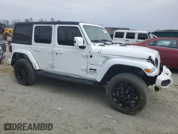 2021 Jeep Wrangler Unlimited Sahara Altitude z VIN 1C4HJXEN7MW651514, wystawiony jako Copart lot #48438715 z przebiegiem 37 289 mil mil oraz Szkoda całkowita • Salvage title. Historia ofert i sprzedaży dostępna na DreamBid. Obrazek 4.