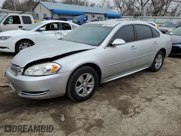 2015 Chevrolet Impala LS with VIN 2G1WA5E3XF1156723, listed as a Copart auction lot 44007025 with 99,349 mi miles and Salvage title. Bid and sale history available at DreamBid. Image 1.