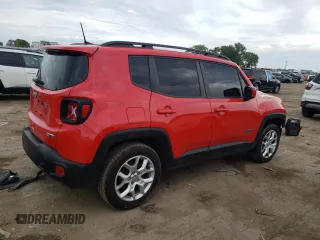 2018 Jeep Renegade Latitude with VIN ZACCJABBXJPJ15549, listed as a Copart auction lot 63361674 with 75,809 mi miles and Non repairable. Bid and sale history available at DreamBid. Image 3.