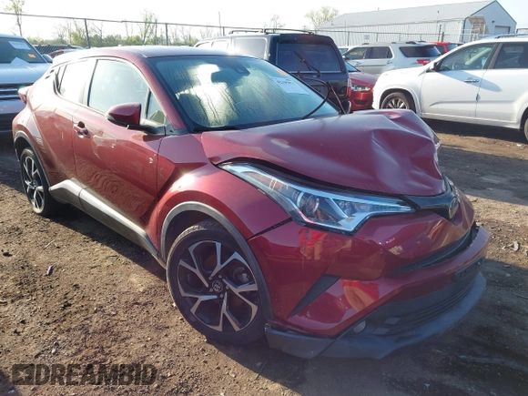 2018 Toyota C-HR XLE with VIN NMTKHMBX5JR008661, listed as a IAAI auction lot 42105871 with 52,306 mi miles. Bid and sale history available at carsss.com. Image 1.