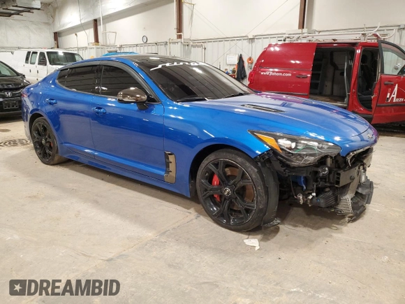 2021 Kia Stinger GT2 with VIN KNAE55LC2M6089564, listed as a Copart auction lot 51606475 with 53,799 mi miles and Salvage Title. Bid and sale history available at carsss.com. Image 4.