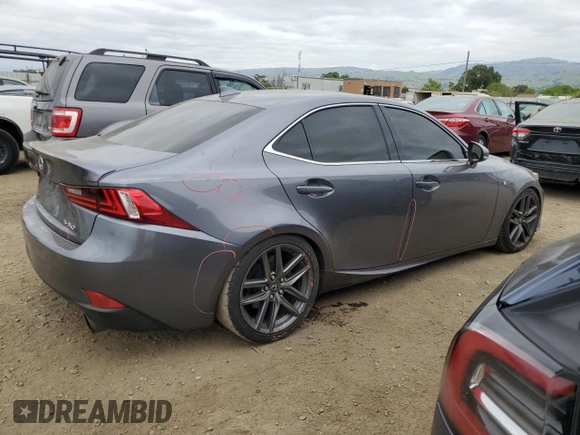 2015 Lexus IS 350 with VIN JTHBE1D22F5020630, listed as a Copart auction lot 54680495 with 152,571 mi miles and Salvage title. Bid and sale history available at DreamBid. Image 3.