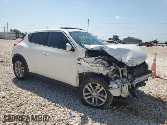 2014 Nissan Juke SV with VIN JN8AF5MV2ET363254, listed as a Copart auction lot 56246445 with Not provided miles and Salvage title. Bid and sale history available at DreamBid. Image 4.