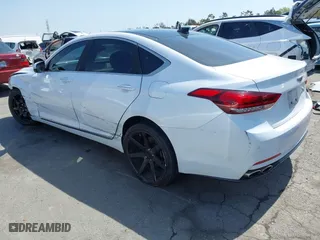 2015 Hyundai Genesis 5.0L with VIN KMHGN4JF1FU035492, listed as a IAAI auction lot 41849568 with 104,776 mi miles. Bid and sale history available at carsss.com. Image 3.
