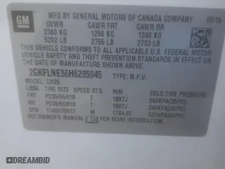 2017 GMC Terrain SLE with VIN 2GKFLNE36H6205945, listed as a Copart auction lot 42833745 with 121,014 mi miles and Salvage Title. Bid and sale history available at carsss.com. Image 13.