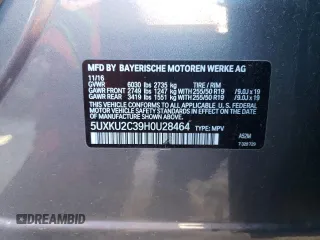 2017 BMW X6 xDrive35i with VIN 5UXKU2C39H0U28464, listed as a Copart auction lot 72980332 with 58,485 mi miles. Bid and sale history available at carsss.com. Image 13.