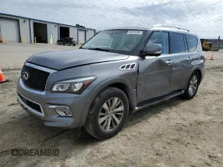 2017 Infiniti QX80 with VIN JN8AZ2NF7H9645016, listed as a Copart auction lot 45474755 with 166,584 mi miles and Salvage Title. Bid and sale history available at carsss.com. Image 1.