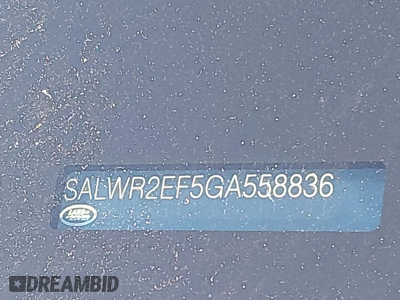 2016 Land Rover Range Rover Sport Dynamic with VIN SALWR2EF5GA558836, listed as a IAAI auction lot 41786832 with 103,196 mi miles and . Bid and sale history available at DreamBid. Image 9.