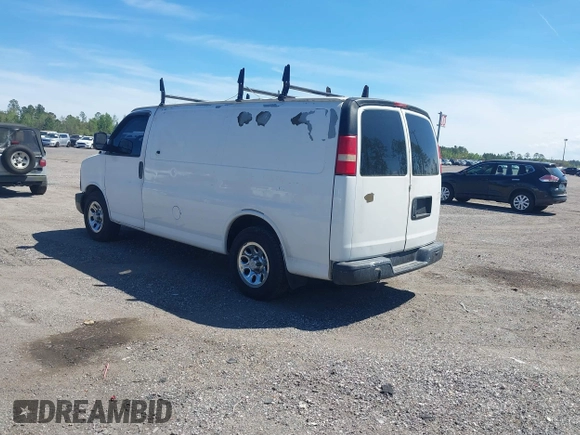2010 Chevrolet Express Cargo Van with VIN 1GCUGADX2A1146132, listed as a IAAI auction lot 41872766 with 167,063 mi miles. Bid and sale history available at carsss.com. Image 3.