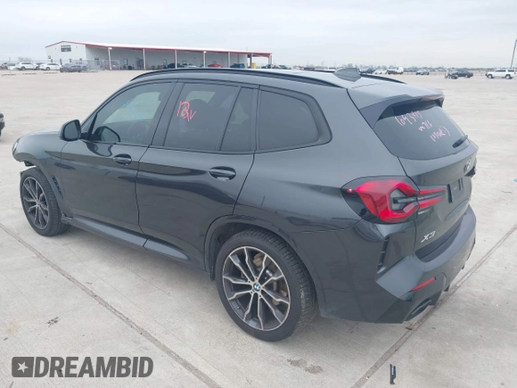 2022 BMW X3 sDrive30i with VIN 5UX43DP09N9J17924, listed as a IAAI auction lot 41586274 with 33,607 mi miles and . Bid and sale history available at DreamBid. Image 3.