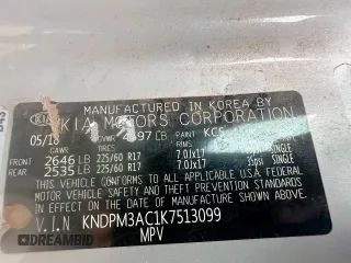 2019 Kia Sportage LX with VIN KNDPM3AC1K7513099, listed as a Copart auction lot 55706075 with 194,886 mi miles and Clean Title. Bid and sale history available at carsss.com. Image 10.