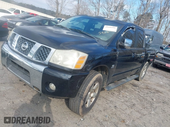 2004 Nissan Titan LE with VIN 1N6AA07A34N540657, listed as a IAAI auction lot 41616266 with 259,703 mi miles and . Bid and sale history available at DreamBid. Image 2.