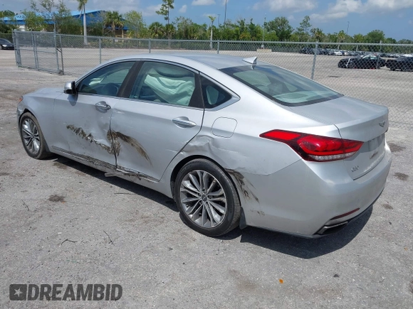 2017 Genesis G80 3.8L z VIN KMHGN4JE5HU194946, wystawiony jako IAAI lot #42108731 z przebiegiem 155 495 mil mil oraz . Historia ofert i sprzedaży dostępna na DreamBid. Obrazek 3.