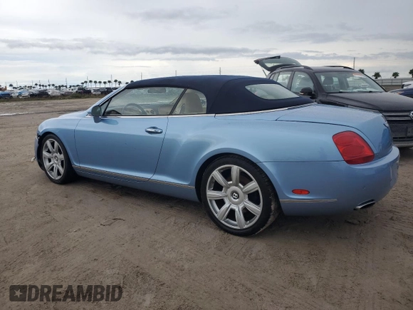 2007 Bentley Continental GT with VIN SCBDR33WX7C047167, listed as a Copart auction lot 74546784 with 0 mi miles and Salvage Title. Bid and sale history available at carsss.com. Image 2.