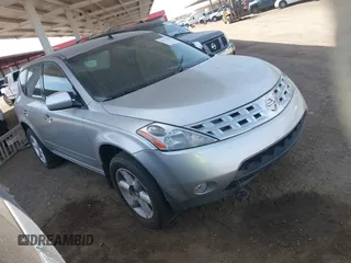 2005 Nissan Murano SE with VIN JN8AZ08T95W303747, listed as a IAAI auction lot 41921987 with 213,216 mi miles and . Bid and sale history available at DreamBid. Image 1.