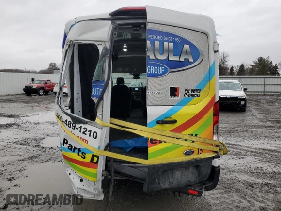 2021 Ford Transit Cargo with VIN 1FTBR2C83MKA48498, listed as a Copart auction lot 47932335 with 135,997 mi miles and Salvage title. Bid and sale history available at DreamBid. Image 6.