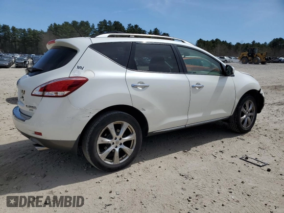 2012 Nissan Murano SV with VIN JN8AZ1MW4CW212694, listed as a Copart auction lot 53834805 with 160,334 mi miles and Clean Title. Bid and sale history available at carsss.com. Image 3.