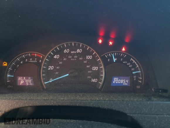 2012 Toyota Camry L with VIN 4T1BF1FK5CU017701, listed as a Copart auction lot 87230544 with 200,854 mi miles and Salvage Title. Bid and sale history available at DreamBid. Image 9.