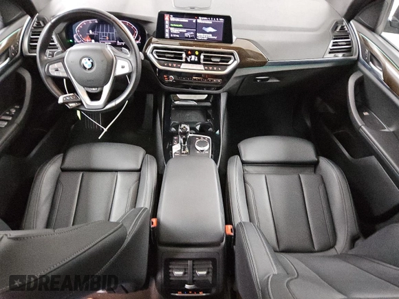 2023 BMW X3 sDrive30i with VIN 5UX43DP00P9S19910, listed as a Copart auction lot 53166615 with 49,728 mi miles and Clean Title. Bid and sale history available at DreamBid. Image 8.