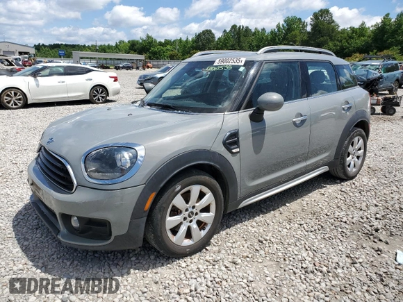 2019 MINI Countryman Cooper with VIN WMZYS7C52K3F45408, listed as a Copart auction lot 59002535 with Not provided miles and Salvage title. Bid and sale history available at DreamBid. Image 1.