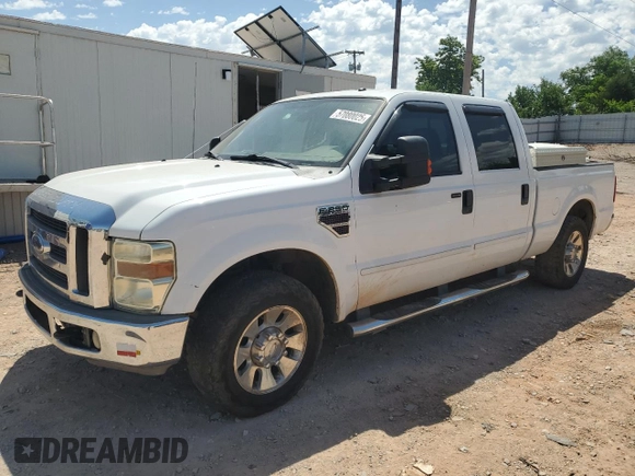 2008 Ford F-250 XL with VIN 1FTSW20R88ED18528, listed as a Copart auction lot 57080025 with 208,282 mi miles and Salvage title. Bid and sale history available at DreamBid. Image 1.