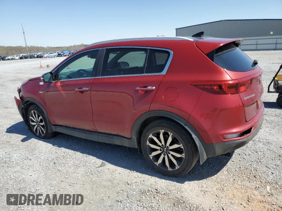 2017 Kia Sportage EX with VIN KNDPNCAC8H7215672, listed as a Copart auction lot 50593845 with 96,665 mi miles and Salvage title. Bid and sale history available at DreamBid. Image 2.