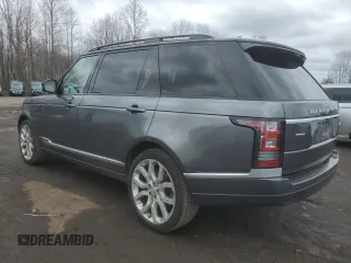 2017 Land Rover Range Rover with VIN SALGS5FE1HA352785, listed as a Copart auction lot 52751615 with 67,651 mi miles and Salvage title. Bid and sale history available at DreamBid. Image 2.