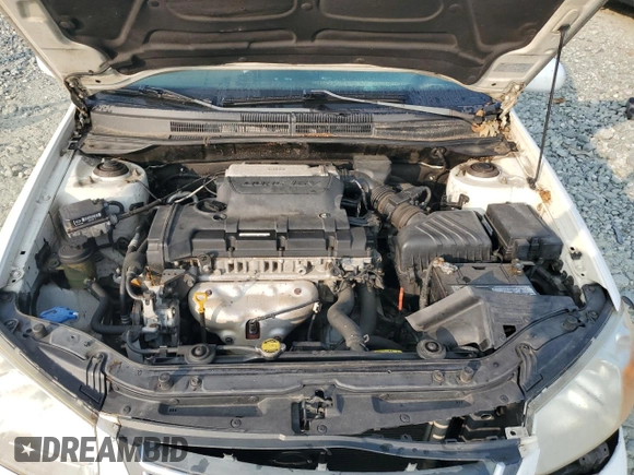 2008 Kia Spectra EX with VIN KNAFE121585527082, listed as a Copart auction lot 69188664 with 201,871 mi miles and Salvage Title. Bid and sale history available at carsss.com. Image 12.