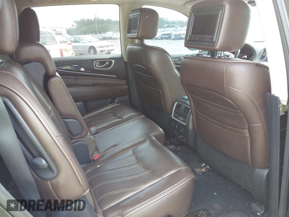 2013 Infiniti JX35 with VIN 5N1AL0MN8DC301195, listed as a IAAI auction lot 41886277 with 189,743 mi miles and . Bid and sale history available at DreamBid. Image 8.
