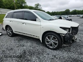 2015 Infiniti QX60 with VIN 5N1AL0MM9FC558652, listed as a Copart auction lot 56962205 with 129,883 mi miles and Salvage title. Bid and sale history available at DreamBid. Image 4.