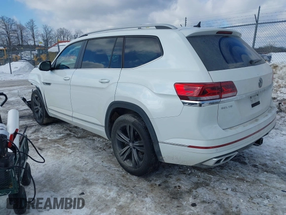 2022 Volkswagen Atlas 3.6L V6 SEL R-Line with VIN 1V2AR2CA1NC528998, listed as a IAAI auction lot 41405286 with 35,271 mi miles. Bid and sale history available at carsss.com. Image 3.