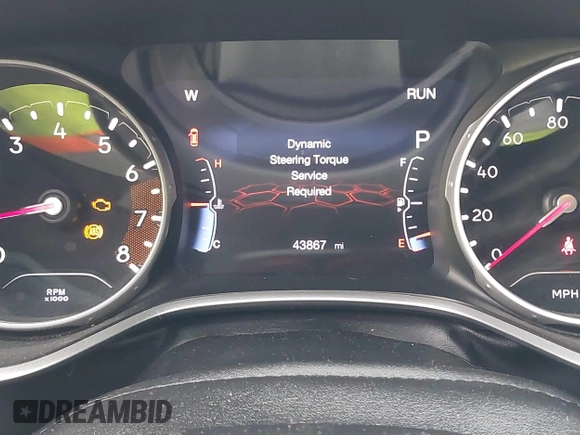 2020 Jeep Compass Limited with VIN 3C4NJDCB4LT155374, listed as a IAAI auction lot 42437611 with 43,867 mi miles and . Bid and sale history available at DreamBid. Image 7.