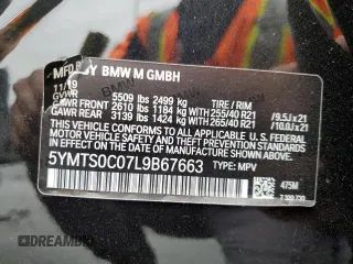 2020 BMW X3 M Competition z VIN 5YMTS0C07L9B67663, wystawiony jako Copart lot #70009763 z przebiegiem 18 645 mil mil oraz . Historia ofert i sprzedaży dostępna na DreamBid. Obrazek 13.