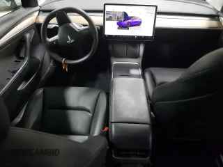 2022 Tesla Model 3 Long Range with VIN 5YJ3E1EB5NF334516, listed as a Copart auction lot 43247755 with 23,412 mi miles and Salvage Title. Bid and sale history available at DreamBid. Image 8.